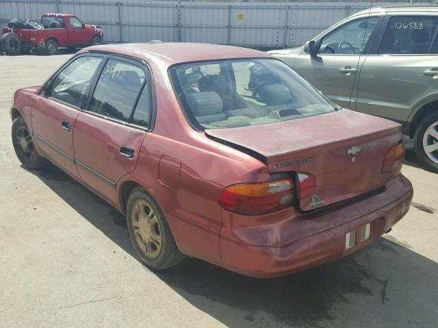 1Y1SK5480XZ419662 - 1999 CHEVROLET GEO PRIZM 勃艮第红 照片 3