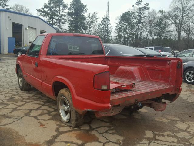 1GCCS14W028164087 - 2002 CHEVROLET S TRUCK S1 RED photo 3