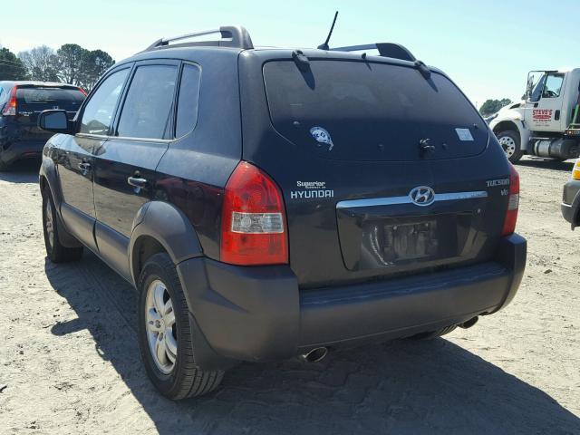 KM8JN12D86U363901 - 2006 HYUNDAI TUCSON GLS BLACK photo 3