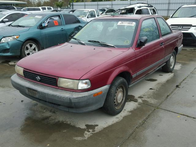 1N4EB32A2PC749789 - 1993 NISSAN SENTRA E MAROON photo 2