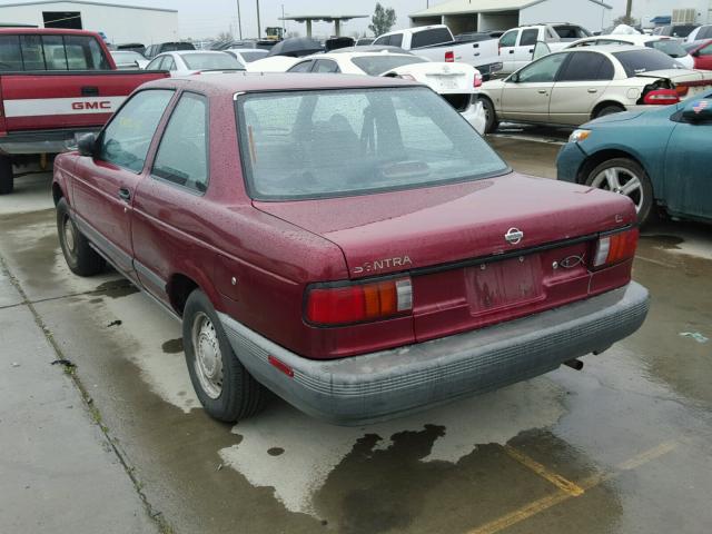 1N4EB32A2PC749789 - 1993 NISSAN SENTRA E MAROON photo 3