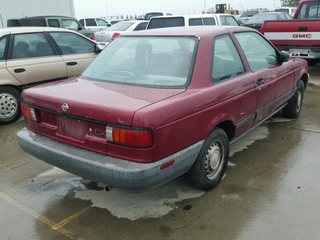 1N4EB32A2PC749789 - 1993 NISSAN SENTRA E MAROON photo 4