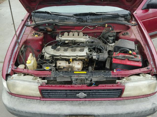 1N4EB32A2PC749789 - 1993 NISSAN SENTRA E MAROON photo 7