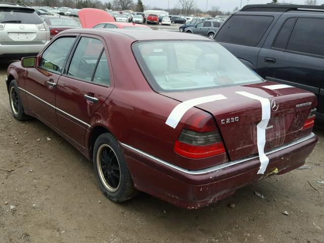 WDBHA24G2XA703024 - 1999 MERCEDES-BENZ C 230 MAROON photo 3