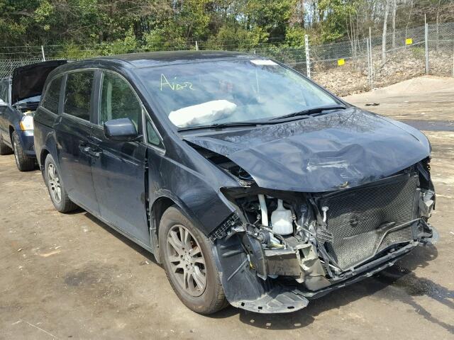 5FNRL5H48CB005701 - 2012 HONDA ODYSSEY EX BLACK photo 1