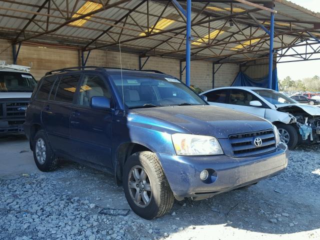 JTEGD21A650112245 - 2005 TOYOTA HIGHLANDER BLUE photo 1