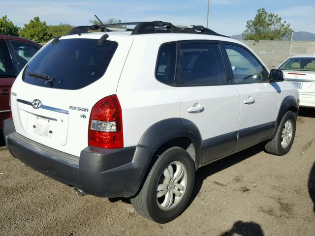 KM8JN12D36U361554 - 2006 HYUNDAI TUCSON GLS WHITE photo 4