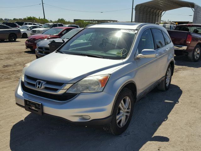 5J6RE4H76AL024976 - 2010 HONDA CR-V EXL SILVER photo 2