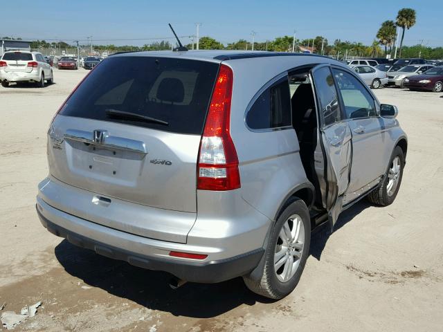 5J6RE4H76AL024976 - 2010 HONDA CR-V EXL SILVER photo 4