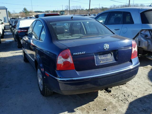 WVWPD63B72P222645 - 2002 VOLKSWAGEN PASSAT GLS BLUE photo 3