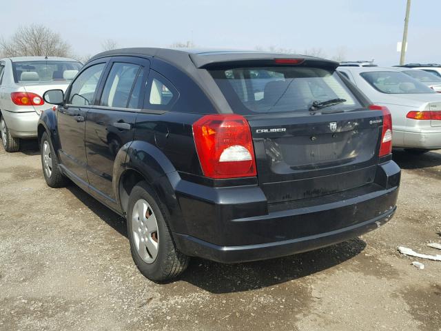 1B3HB28B58D769209 - 2008 DODGE CALIBER BLACK photo 3