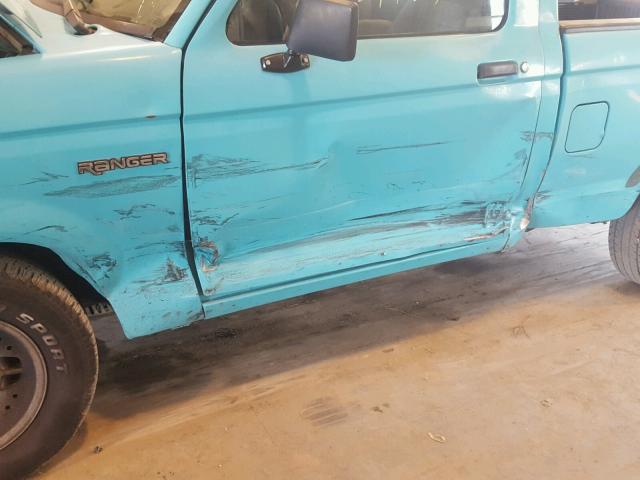 1FTCR10U9NTA55872 - 1992 FORD RANGER TEAL photo 9