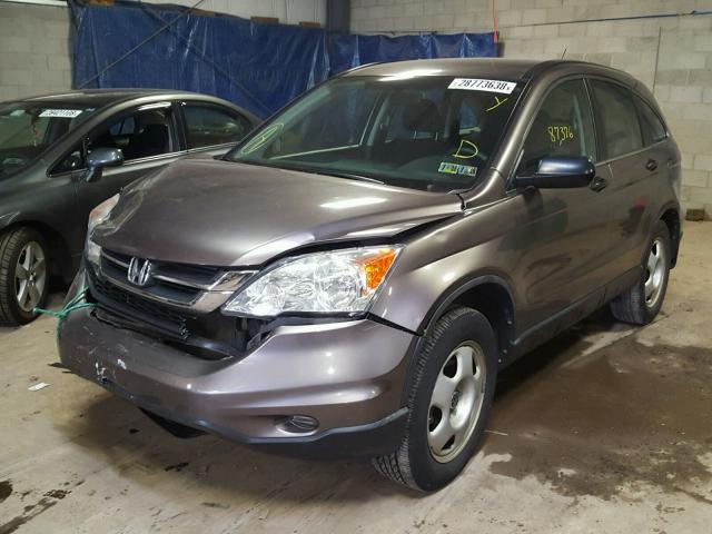 5J6RE4H30BL083617 - 2011 HONDA CR-V LX BROWN photo 2