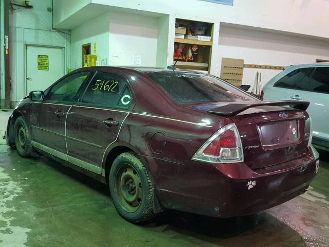 3FAHP06Z87R126790 - 2007 FORD FUSION S RED photo 3