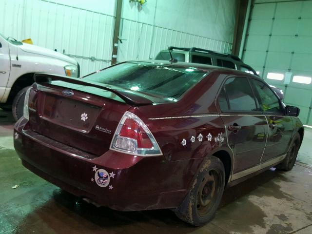 3FAHP06Z87R126790 - 2007 FORD FUSION S RED photo 4