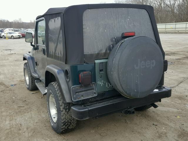 1J4FY29P7WP712904 - 1998 JEEP WRANGLER / GREEN photo 3