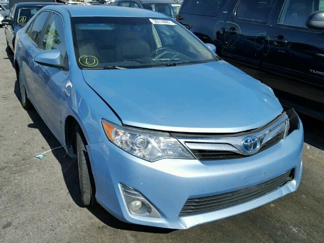 4T1BD1FKXCU035973 - 2012 TOYOTA CAMRY HYBR BLUE photo 1