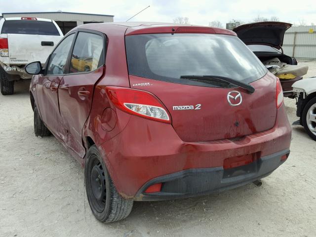 JM1DE1KZ7E0181352 - 2014 MAZDA MAZDA2 SPO MAROON photo 3