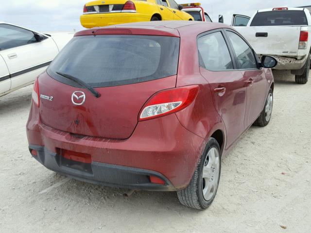 JM1DE1KZ7E0181352 - 2014 MAZDA MAZDA2 SPO MAROON photo 4