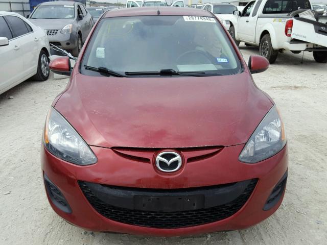 JM1DE1KZ7E0181352 - 2014 MAZDA MAZDA2 SPO MAROON photo 9