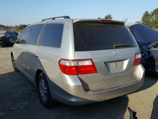 5FNRL38627B456957 - 2007 HONDA ODYSSEY EX SILVER photo 3