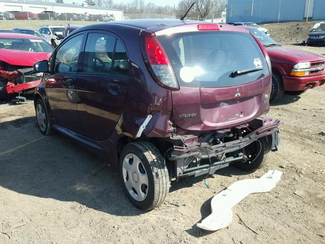 JA3215H13CU025793 - 2012 MITSUBISHI I MIEV ES MAROON photo 3