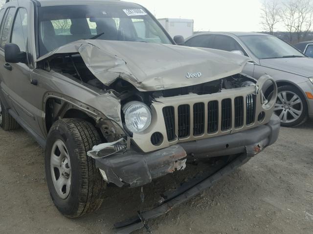 1J4GL48K06W271157 - 2006 JEEP LIBERTY SP TAN photo 9