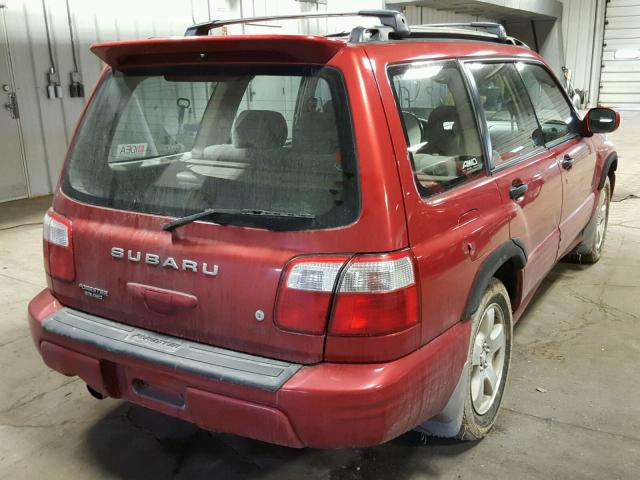 JF1SF65611H705311 - 2001 SUBARU FORESTER S RED photo 4