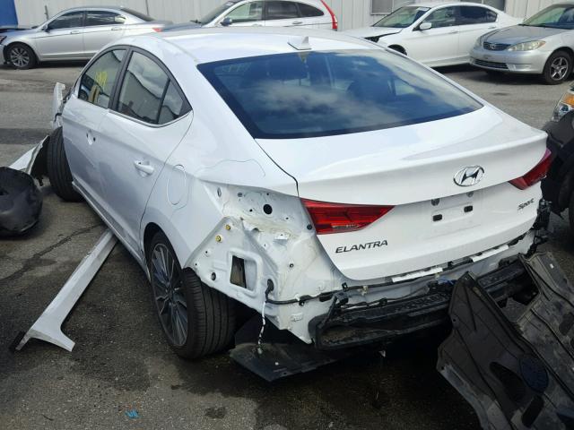 KMHD04LB8HU347940 - 2017 HYUNDAI ELANTRA SP WHITE photo 3