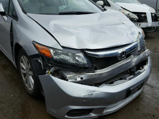 2HGFB2F87CH304327 - 2012 HONDA CIVIC EX SILVER photo 9