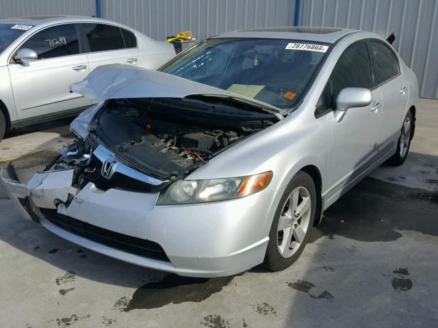 1HGFA16806L135434 - 2006 HONDA CIVIC EX SILVER photo 2