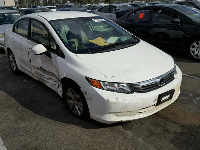 2HGFB2F57CH575782 - 2012 HONDA CIVIC LX WHITE photo 1