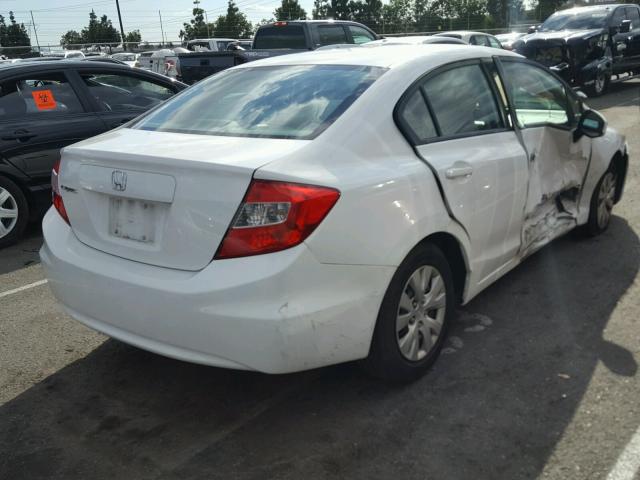 2HGFB2F57CH575782 - 2012 HONDA CIVIC LX WHITE photo 4