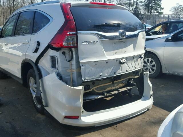 5J6RM3H72FL019696 - 2015 HONDA CR-V EXL WHITE photo 9