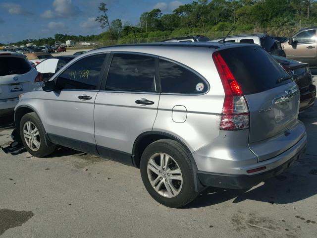 5J6RE4H5XAL066713 - 2010 HONDA CR-V EX SILVER photo 3