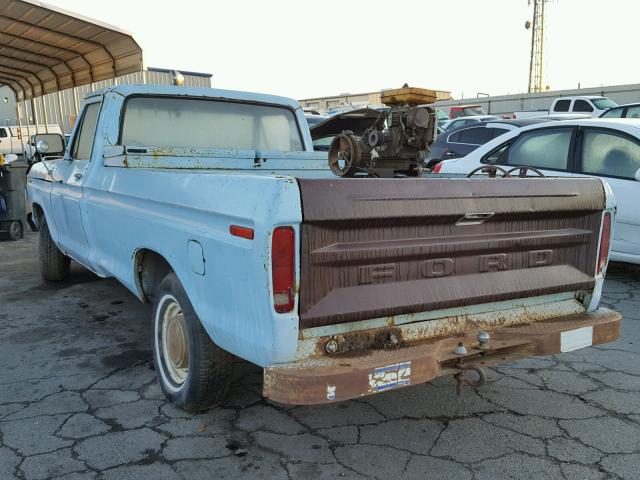 F15HRAK1709 - 1978 FORD F150 BLUE photo 3