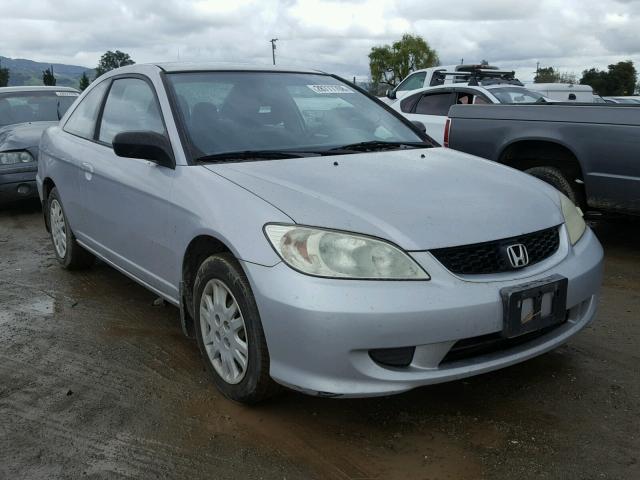 1HGEM22595L072613 - 2005 HONDA CIVIC LX SILVER photo 1