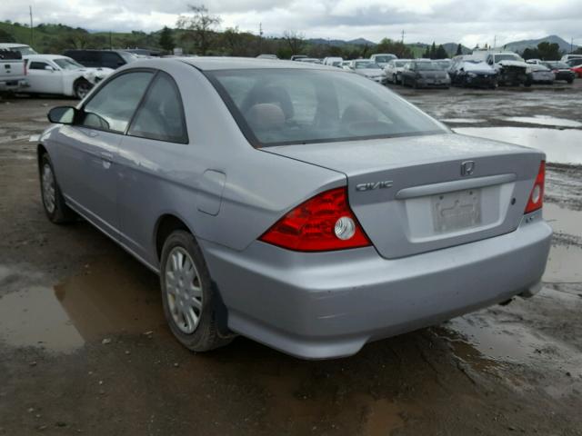 1HGEM22595L072613 - 2005 HONDA CIVIC LX SILVER photo 3