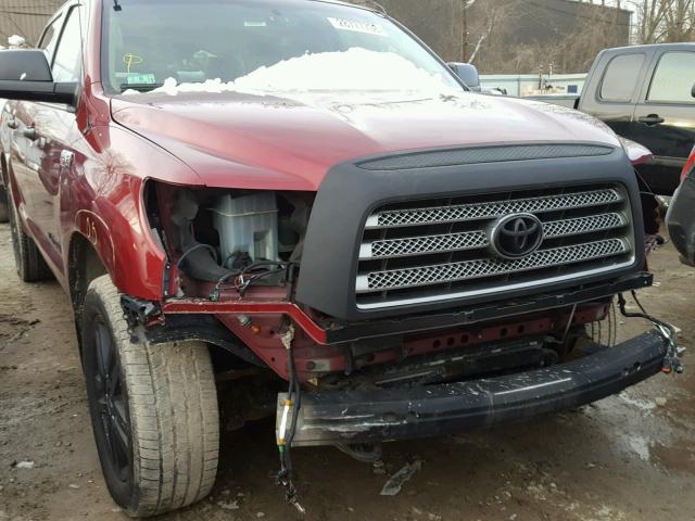 5TBDV58128S519551 - 2008 TOYOTA TUNDRA CRE MAROON photo 9