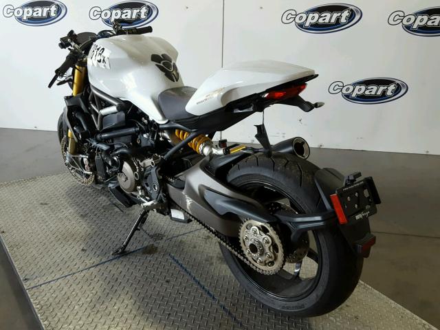 ZDM1RBSWXGB022601 - 2016 DUCATI MONSTER 12 WHITE photo 3