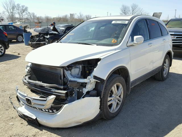 5J6RE3H71AL019033 - 2010 HONDA CR-V EXL WHITE photo 2