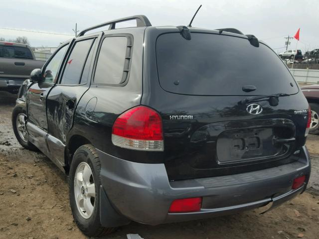 KM8SC73D96U090043 - 2006 HYUNDAI SANTA FE G BLACK photo 3