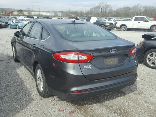 3FA6P0G75GR266056 - 2016 FORD FUSION S GRAY photo 3