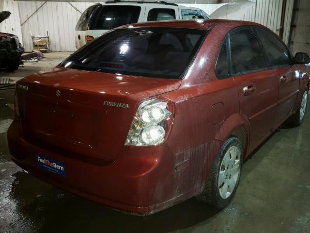 KL5JD56ZX6K278046 - 2006 SUZUKI FORENZA RED photo 4