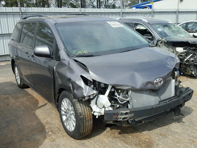 5TDYZ3DC1HS871366 - 2017 TOYOTA SIENNA XLE GRAY photo 1