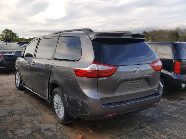 5TDYZ3DC1HS871366 - 2017 TOYOTA SIENNA XLE GRAY photo 3