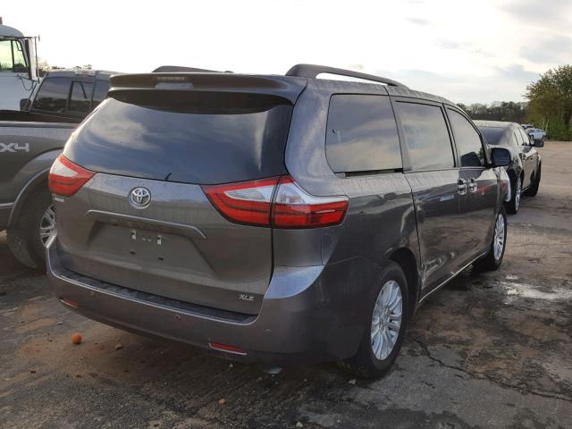 5TDYZ3DC1HS871366 - 2017 TOYOTA SIENNA XLE GRAY photo 4