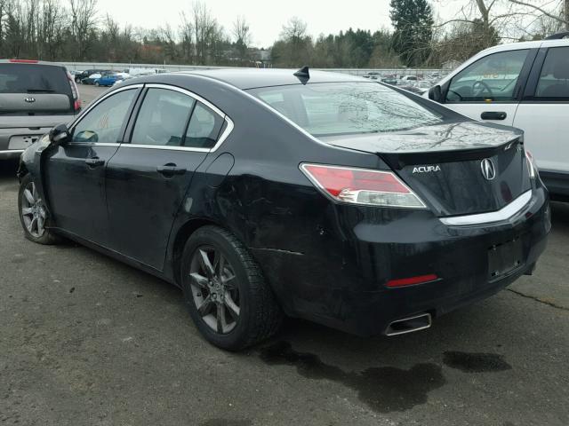 19UUA8F53CA000140 - 2012 ACURA TL BLACK photo 3