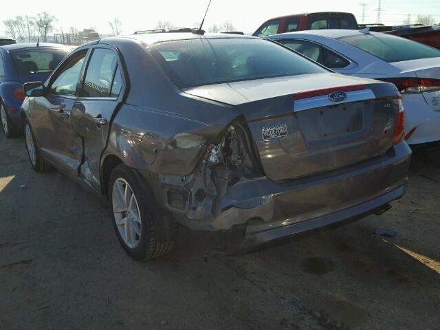 3FAHP0JA5CR253198 - 2012 FORD FUSION SEL GRAY photo 3