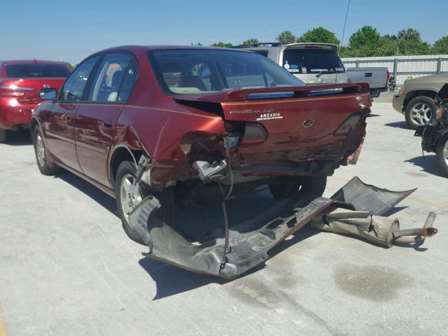 1G1NE52JX2M637640 - 2002 CHEVROLET MALIBU LS MAROON photo 3